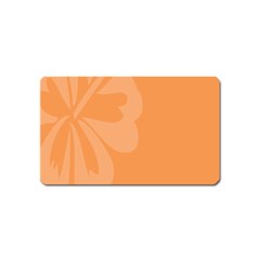 Hibiscus Sakura Tangerine Orange Magnet (name Card) by Mariart