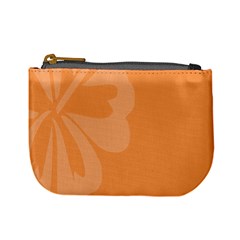 Hibiscus Sakura Tangerine Orange Mini Coin Purses