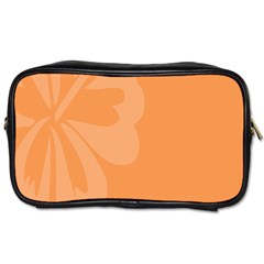 Hibiscus Sakura Tangerine Orange Toiletries Bags by Mariart