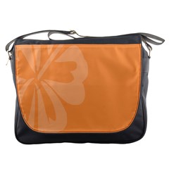 Hibiscus Sakura Tangerine Orange Messenger Bags by Mariart