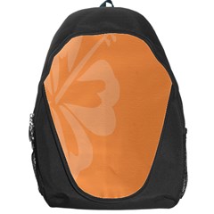 Hibiscus Sakura Tangerine Orange Backpack Bag by Mariart