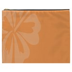 Hibiscus Sakura Tangerine Orange Cosmetic Bag (XXXL)  Front