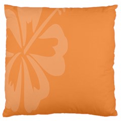 Hibiscus Sakura Tangerine Orange Standard Flano Cushion Case (one Side) by Mariart