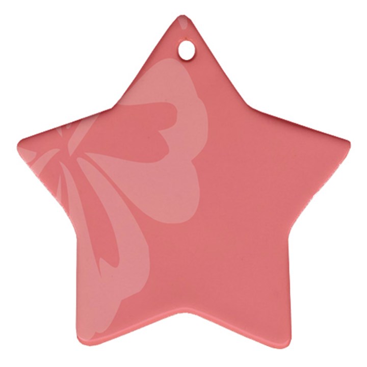 Hibiscus Sakura Strawberry Ice Pink Ornament (Star)