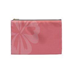 Hibiscus Sakura Strawberry Ice Pink Cosmetic Bag (Medium) 