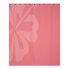 Hibiscus Sakura Strawberry Ice Pink Shower Curtain 60  x 72  (Medium) 