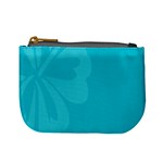 Hibiscus Sakura Scuba Blue Mini Coin Purses Front