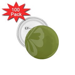 Hibiscus Sakura Woodbine Green 1 75  Buttons (100 Pack)  by Mariart