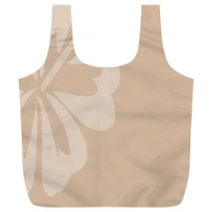 Hibiscus Sakura Toasted Almond Grey Full Print Recycle Bags (l) 