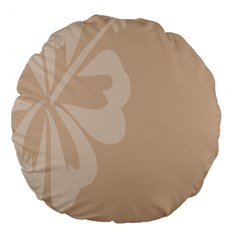 Hibiscus Sakura Toasted Almond Grey Large 18  Premium Flano Round Cushions by Mariart