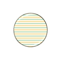 Horizontal Line Yellow Blue Orange Hat Clip Ball Marker (4 Pack)