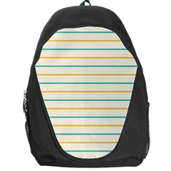 Horizontal Line Yellow Blue Orange Backpack Bag