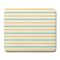 Horizontal Line Yellow Blue Orange Large Mousepads by Mariart