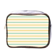 Horizontal Line Yellow Blue Orange Mini Toiletries Bags