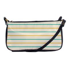 Horizontal Line Yellow Blue Orange Shoulder Clutch Bags by Mariart