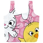 Easter bunny and chick  Full Print Recycle Bags (L)  Front