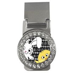 Easter Bunny And Chick  Money Clips (cz)  by Valentinaart