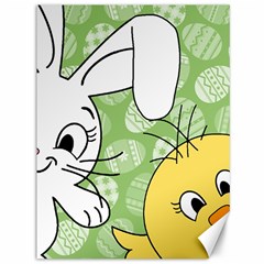 Easter Bunny And Chick  Canvas 36  X 48   by Valentinaart