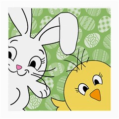 Easter Bunny And Chick  Medium Glasses Cloth (2-side) by Valentinaart