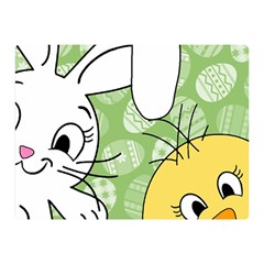 Easter Bunny And Chick  Double Sided Flano Blanket (mini)  by Valentinaart