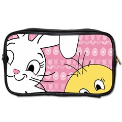 Easter Bunny And Chick  Toiletries Bags 2-side by Valentinaart