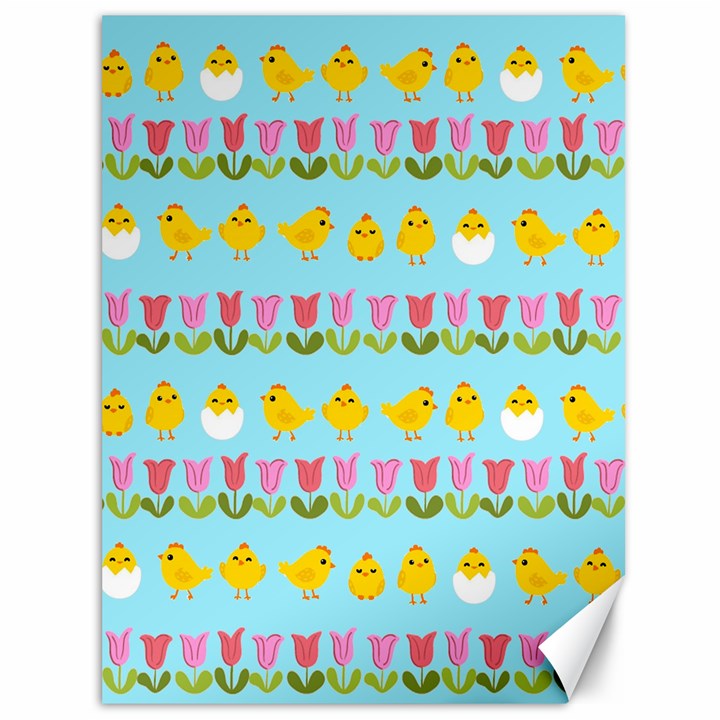 Easter - chick and tulips Canvas 36  x 48  