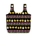 Easter - chick and tulips Full Print Recycle Bags (M)  Back