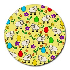 Easter Lamb Round Mousepads by Valentinaart