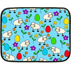 Easter Lamb Double Sided Fleece Blanket (mini)  by Valentinaart
