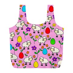 Easter Lamb Full Print Recycle Bags (l)  by Valentinaart