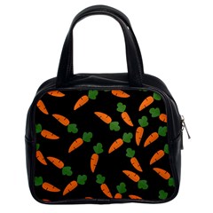 Carrot Pattern Classic Handbags (2 Sides) by Valentinaart