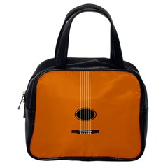 Minimalism Art Simple Guitar Classic Handbags (one Side)