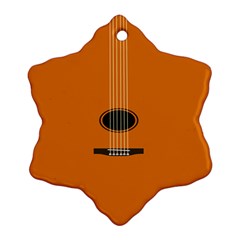 Minimalism Art Simple Guitar Snowflake Ornament (two Sides)