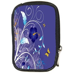 Flowers Butterflies Patterns Lines Purple Compact Camera Cases by Mariart