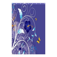 Flowers Butterflies Patterns Lines Purple Shower Curtain 48  X 72  (small)  by Mariart