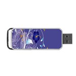 Flowers Butterflies Patterns Lines Purple Portable USB Flash (Two Sides) Front