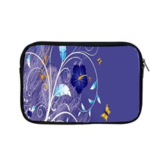 Flowers Butterflies Patterns Lines Purple Apple Ipad Mini Zipper Cases