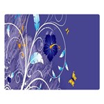 Flowers Butterflies Patterns Lines Purple Double Sided Flano Blanket (Large)  80 x60  Blanket Front