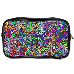 Colorful Abstract Paint Rainbow Toiletries Bags 2-side