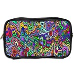 Colorful Abstract Paint Rainbow Toiletries Bags 2-Side Back