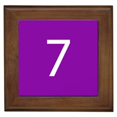 Number 7 Purple Framed Tiles