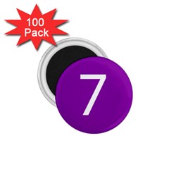 Number 7 Purple 1 75  Magnets (100 Pack) 