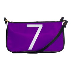 Number 7 Purple Shoulder Clutch Bags