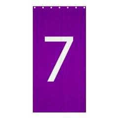 Number 7 Purple Shower Curtain 36  X 72  (stall)  by Mariart