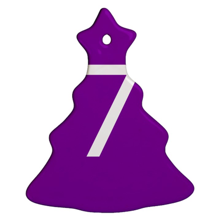 Number 7 Purple Ornament (Christmas Tree) 