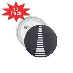 Minimalist Stairs White Grey 1 75  Buttons (10 Pack)