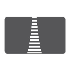 Minimalist Stairs White Grey Magnet (rectangular)