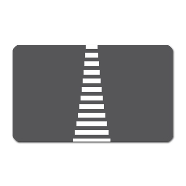 Minimalist Stairs White Grey Magnet (Rectangular)