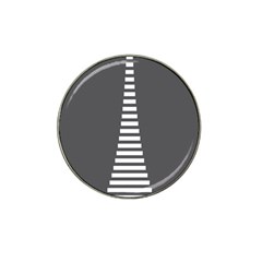 Minimalist Stairs White Grey Hat Clip Ball Marker (4 Pack)