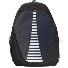 Minimalist Stairs White Grey Backpack Bag